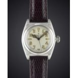 A RARE GENTLEMAN'S STAINLESS STEEL ROLEX OYSTER SPEEDKING WRIST WATCH CIRCA 1940s, REF. 2081 WITH