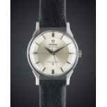 A GENTLEMAN'S STAINLESS STEEL OMEGA CONSTELLATION AUTOMATIC CHRONOMETER WRIST WATCH CIRCA 1962, REF.