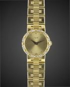 A LADIES 18K SOLID GOLD & DIAMOND PIAGET DANCER BRACELET WATCH CIRCA 1990s, REF. 80564 K81 WITH