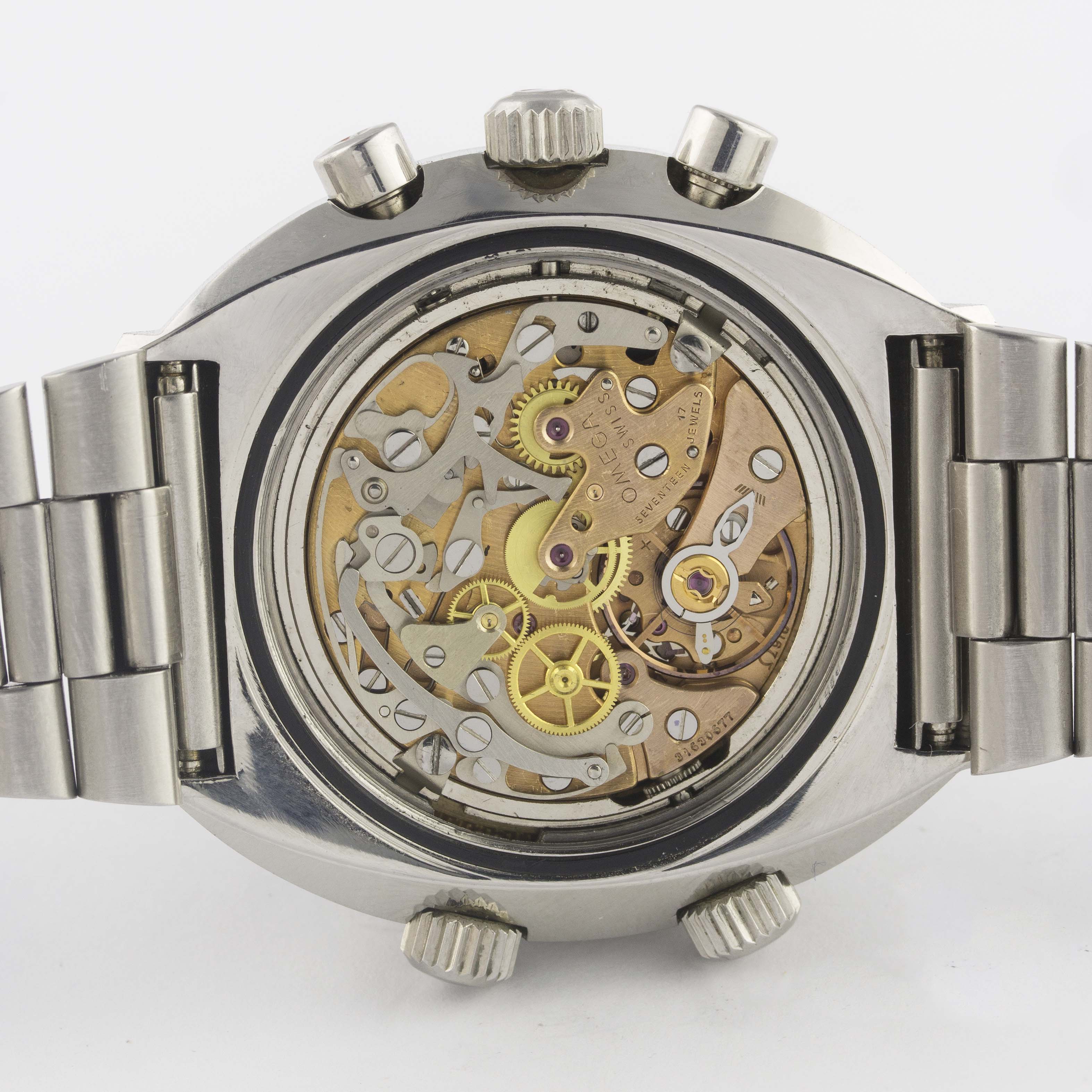 A GENTLEMAN'S STAINLESS STEEL OMEGA FLIGHTMASTER CHRONOGRAPH BRACELET WATCH CIRCA 1972, REF. 145.013 - Image 8 of 11