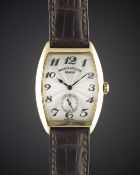 A LADIES 18K SOLID GOLD FRANCK MULLER WRIST WATCH CIRCA 1990s, REF. 7501 S6 MM WITH GUILLOCHE DIAL