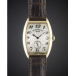 A LADIES 18K SOLID GOLD FRANCK MULLER WRIST WATCH CIRCA 1990s, REF. 7501 S6 MM WITH GUILLOCHE DIAL