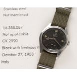 A RARE GENTLEMAN'S STAINLESS STEEL OMEGA RANCHERO WRIST WATCH DATED 1958, REF. 2990 1 BLACK DIAL