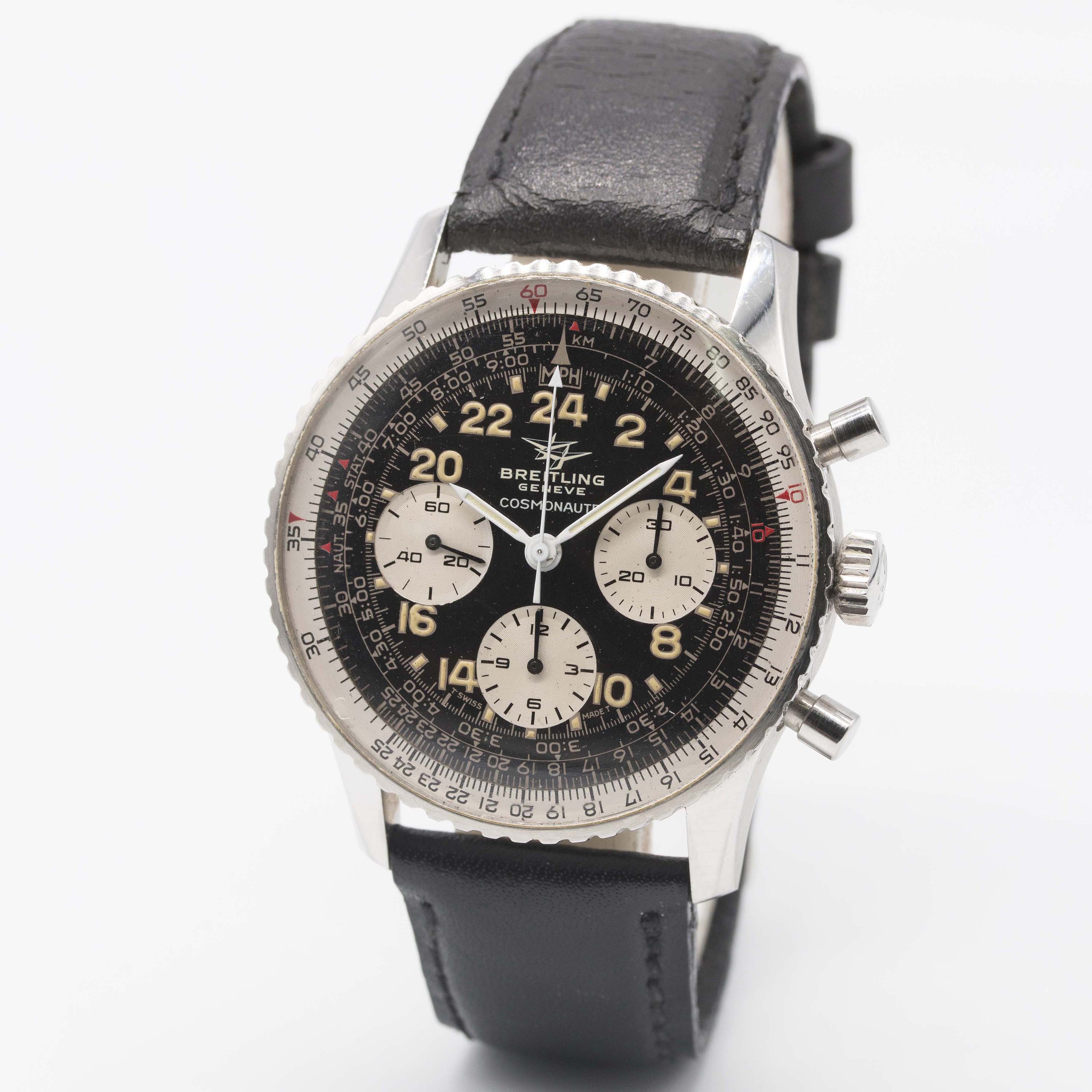 A RARE GENTLEMAN'S STAINLESS STEEL BREITLING COSMONAUTE CHRONOGRAPH WRIST WATCH CIRCA 1971, REF. - Image 4 of 11