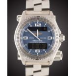 A GENTLEMAN'S UNWORN TITANIUM BREITLING EMERGENCY MULTIFUNCTION BRACELET WATCH DATED 2006, REF.