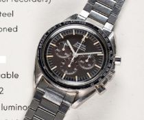 A VERY RARE GENTLEMAN'S STAINLESS STEEL OMEGA SPEEDMASTER PROFESSIONAL "PRE MOON" CHRONOGRAPH