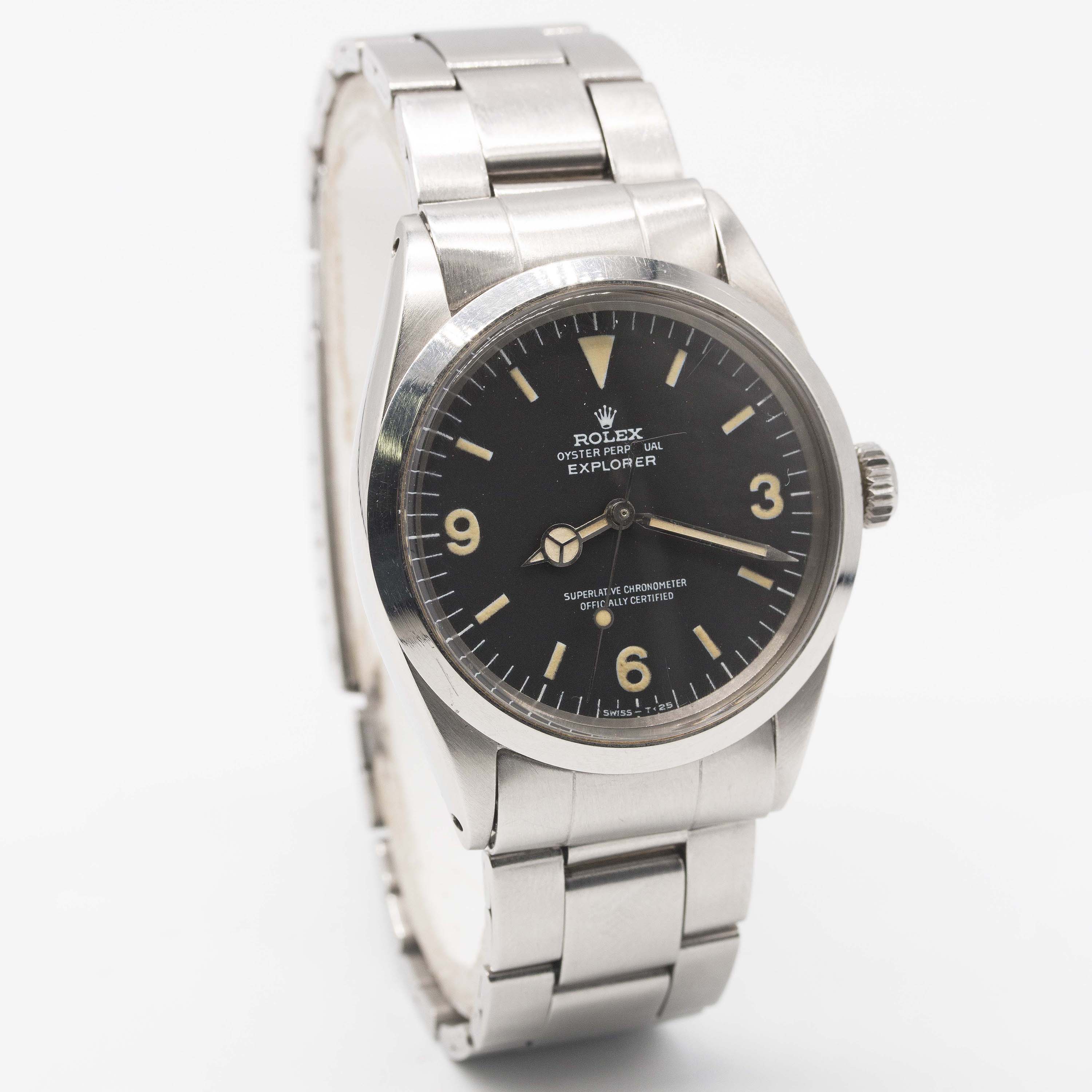 A RARE GENTLEMAN'S STAINLESS STEEL ROLEX OYSTER PERPETUAL EXPLORER BRACELET WATCH CIRCA 1972, REF. - Image 7 of 13