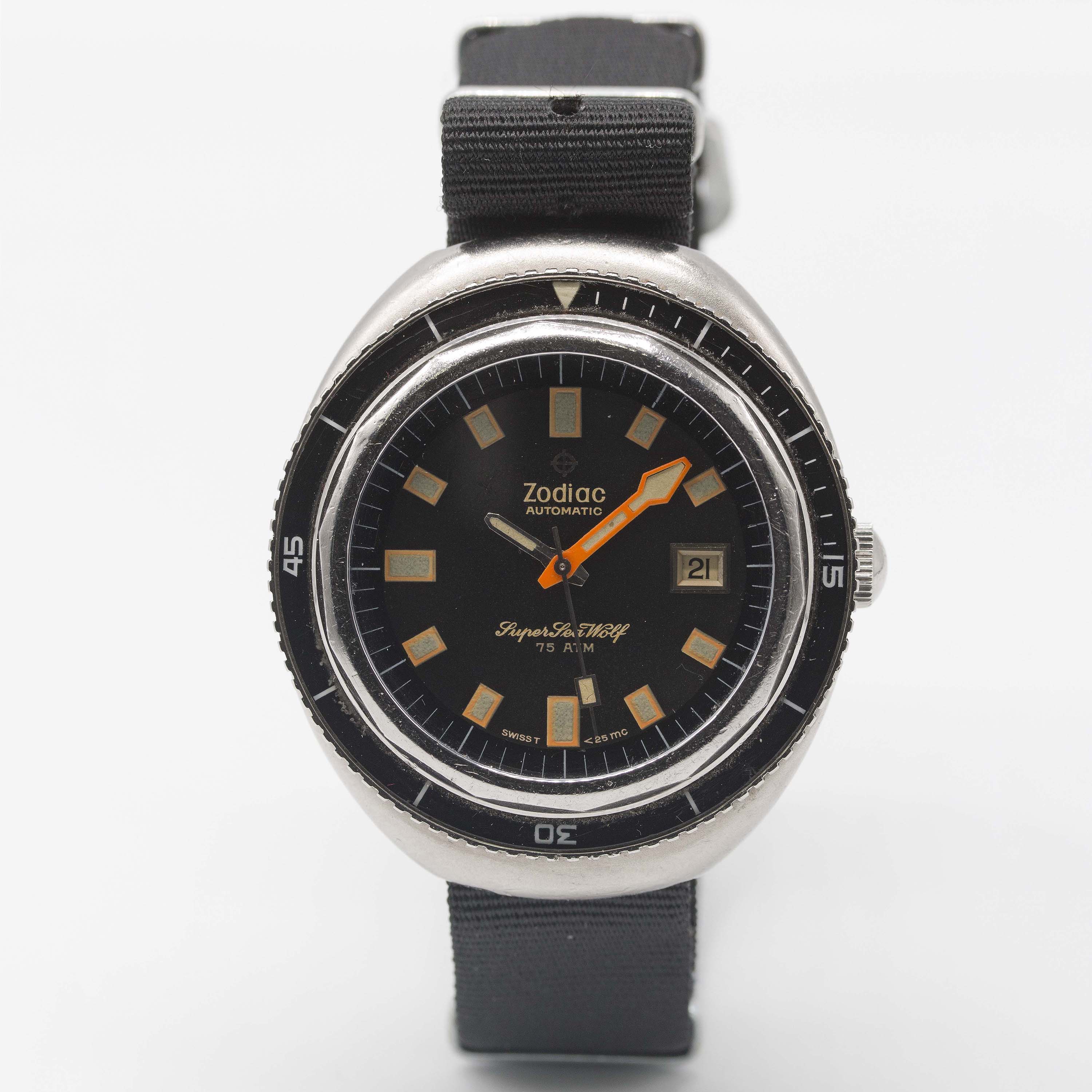 A GENTLEMAN'S STAINLESS STEEL ZODIAC SUPER SEA WOLF AUTOMATIC DIVERS WRIST WATCH CIRCA 1970, REF. - Image 2 of 10