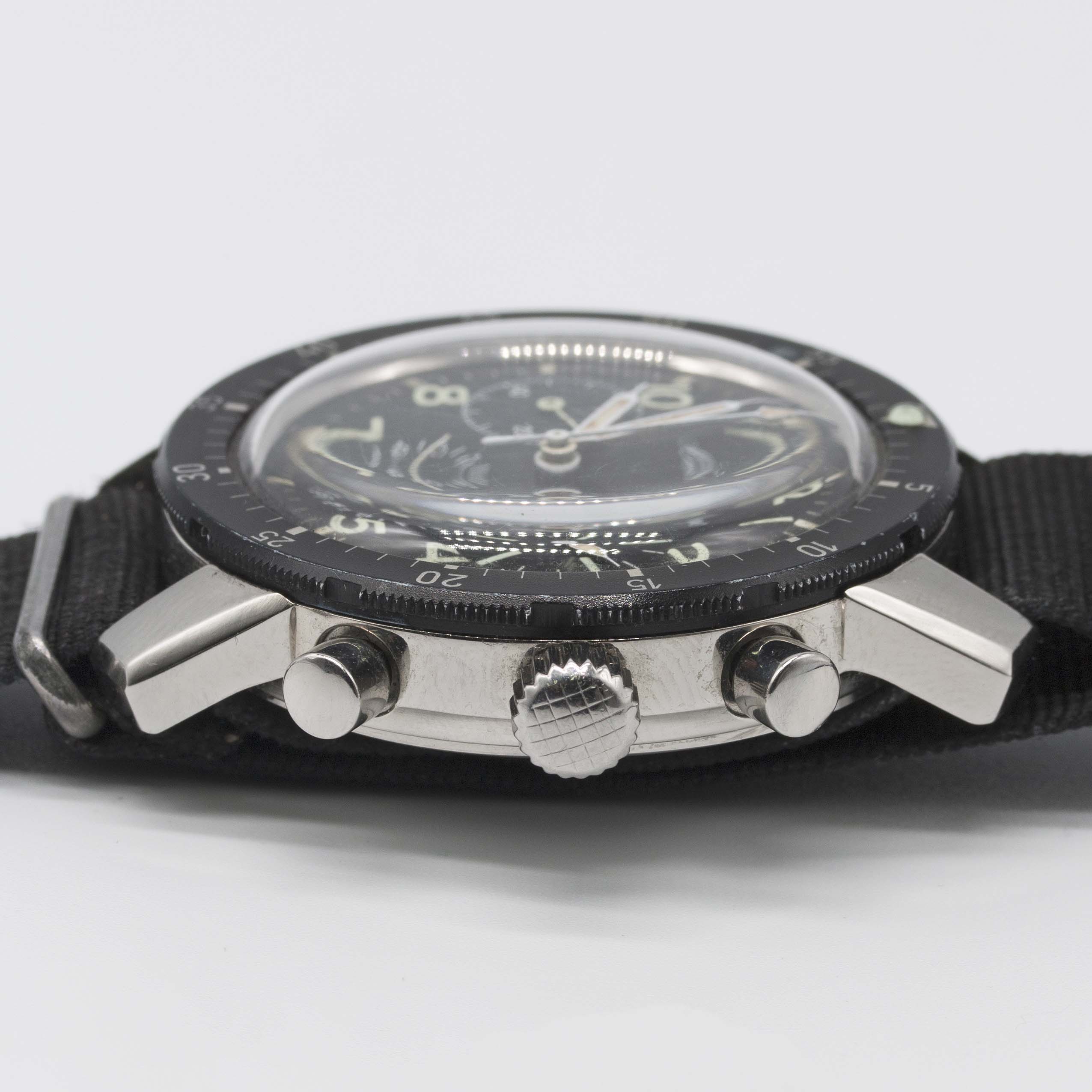 A RARE GENTLEMAN'S STAINLESS STEEL BREGUET TYPE XX FLYBACK CHRONOGRAPH PILOTS WRIST WATCH CIRCA - Image 10 of 11