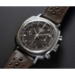 A RARE GENTLEMAN'S STAINLESS STEEL HEUER CAMARO CHRONOGRAPH WRIST WATCH CIRCA 1970, REF. 7220T