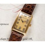 A RARE GENTLEMAN'S 18K SOLID YELLOW GOLD PATEK PHILIPPE CURVEX GONDOLO WRIST WATCH DATED 1924,