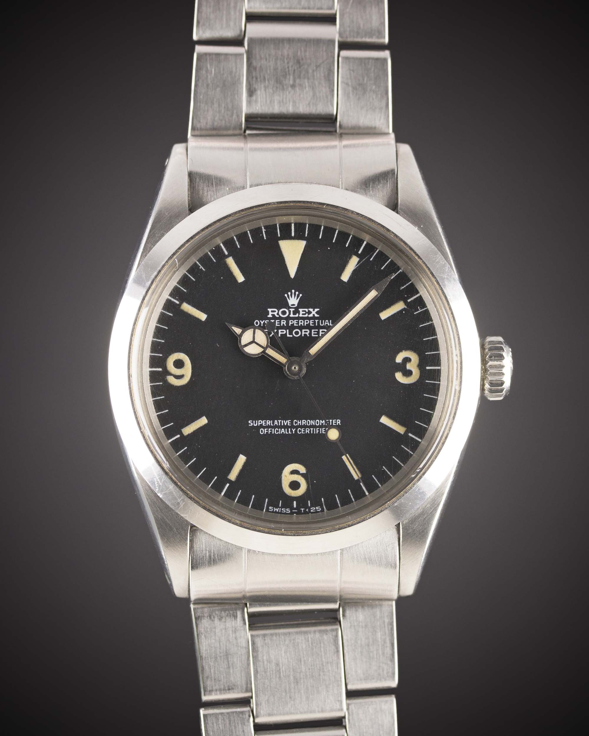 A RARE GENTLEMAN'S STAINLESS STEEL ROLEX OYSTER PERPETUAL EXPLORER BRACELET WATCH CIRCA 1972, REF. - Image 3 of 13