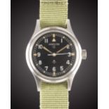 A GENTLEMAN'S STAINLESS STEEL BRITISH MILITARY HAMILTON RAF PILOTS WRIST WATCH CIRCA 1960s Movement: