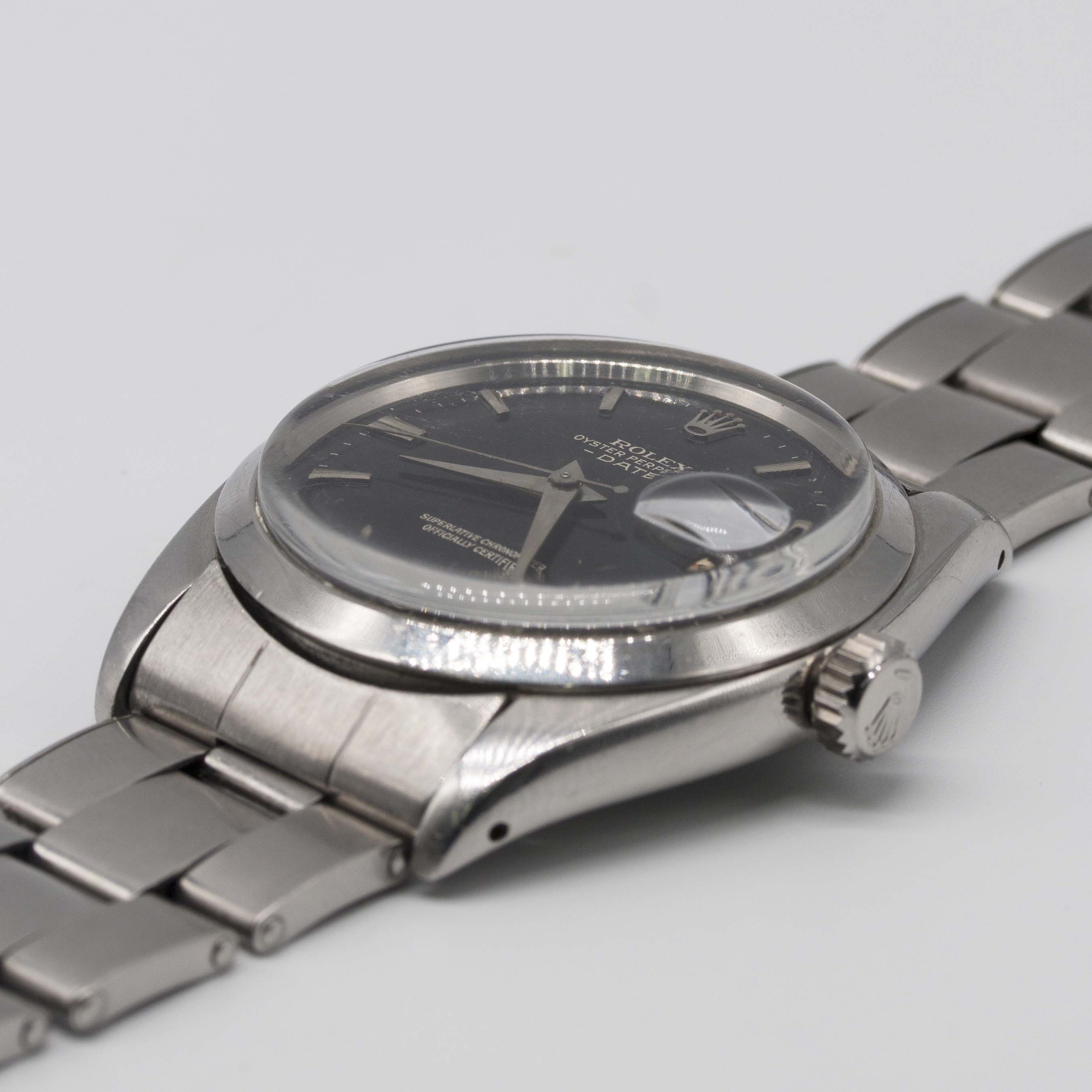 A GENTLEMAN'S STAINLESS STEEL ROLEX OYSTER PERPETUAL DATE BRACELET WATCH CIRCA 1961, REF. 1500 GLOSS - Image 3 of 12