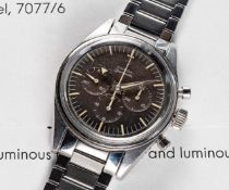 AN EXTREMELY RARE GENTLEMAN'S STAINLESS STEEL OMEGA SPEEDMASTER CHRONOGRAPH BRACELET WATCH DATED