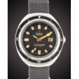 A GENTLEMAN'S STAINLESS STEEL ZODIAC SUPER SEA WOLF AUTOMATIC DIVERS WRIST WATCH CIRCA 1970, REF.