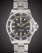 A GENTLEMAN'S STAINLESS STEEL ROLEX OYSTER PERPETUAL SUBMARINER BRACELET WATCH CIRCA 1968, REF. 5513