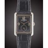 A GENTLEMAN'S 18K SOLID WHITE GOLD PATEK PHILIPPE GONDOLO WRIST WATCH CIRCA 1996, REF. 5014 WITH