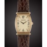 A LADIES 18K SOLID ROSE GOLD AUDEMARS PIGUET CARNEGIE WRIST WATCH DATED 2002, REF. 14941 OR/009 WITH