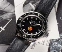 A RARE GENTLEMAN'S STAINLESS STEEL BLANCPAIN FIFTY FATHOMS NO RADIATIONS WRIST WATCH DATED 2012,