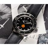 A RARE GENTLEMAN'S STAINLESS STEEL BLANCPAIN FIFTY FATHOMS NO RADIATIONS WRIST WATCH DATED 2012,