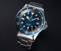 A RARE GENTLEMAN'S STAINLESS STEEL ROLEX TUDOR PRINCE OYSTERDATE "SNOWFLAKE" SUBMARINER BRACELET