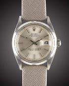 A GENTLEMAN'S STAINLESS STEEL ROLEX OYSTER PERPETUAL DATEJUST WRIST WATCH CIRCA 1971, REF. 1600