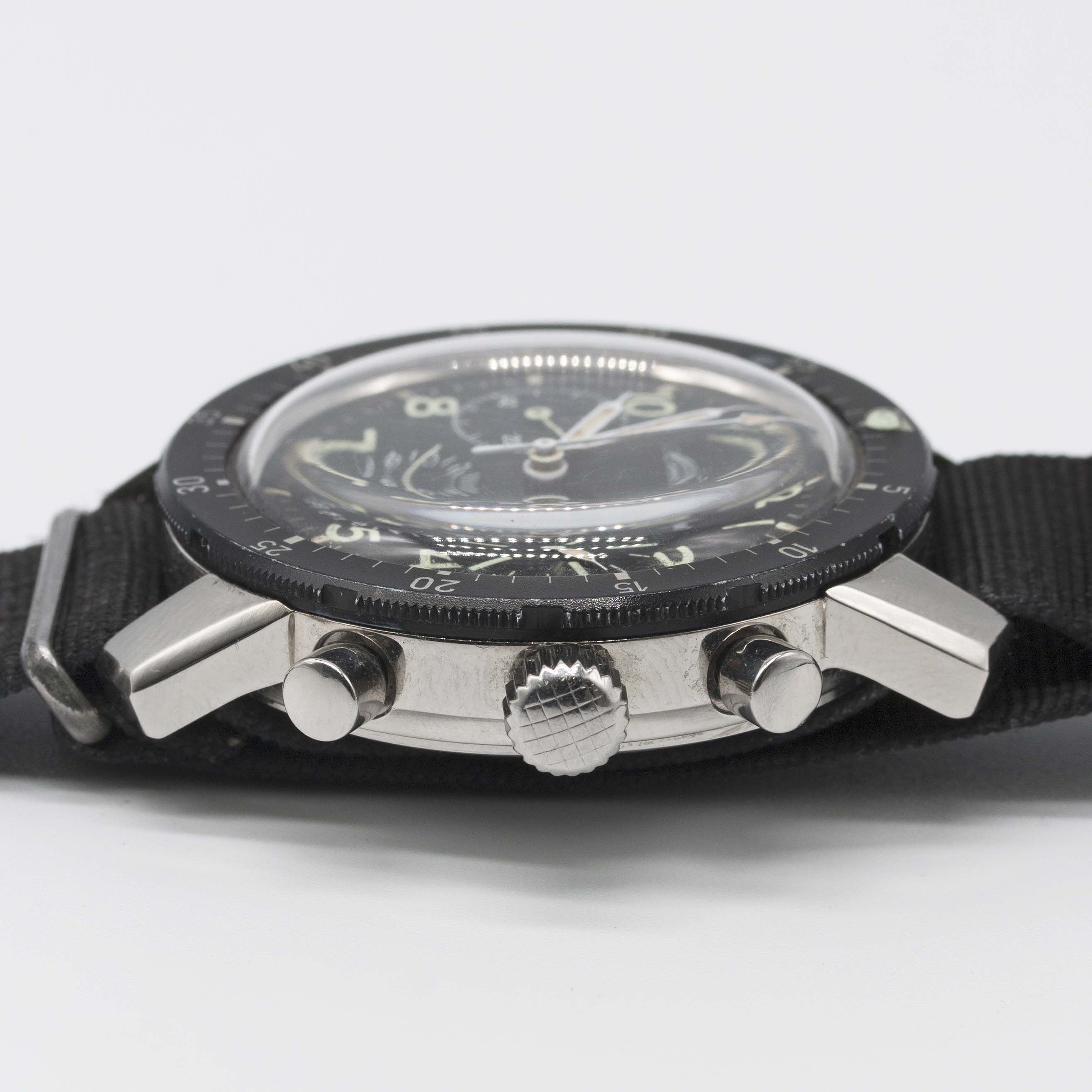 A RARE GENTLEMAN'S STAINLESS STEEL BREGUET TYPE XX FLYBACK CHRONOGRAPH PILOTS WRIST WATCH CIRCA - Image 11 of 11