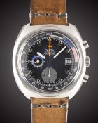 A GENTLEMAN'S STAINLESS STEEL OMEGA SEAMASTER AUTOMATIC YACHTING CHRONOGRAPH WRIST WATCH CIRCA 1977,