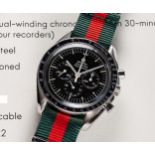 A RARE GENTLEMAN'S STAINLESS STEEL OMEGA SPEEDMASTER PROFESSIONAL CHRONOGRAPH WRIST WATCH DATED