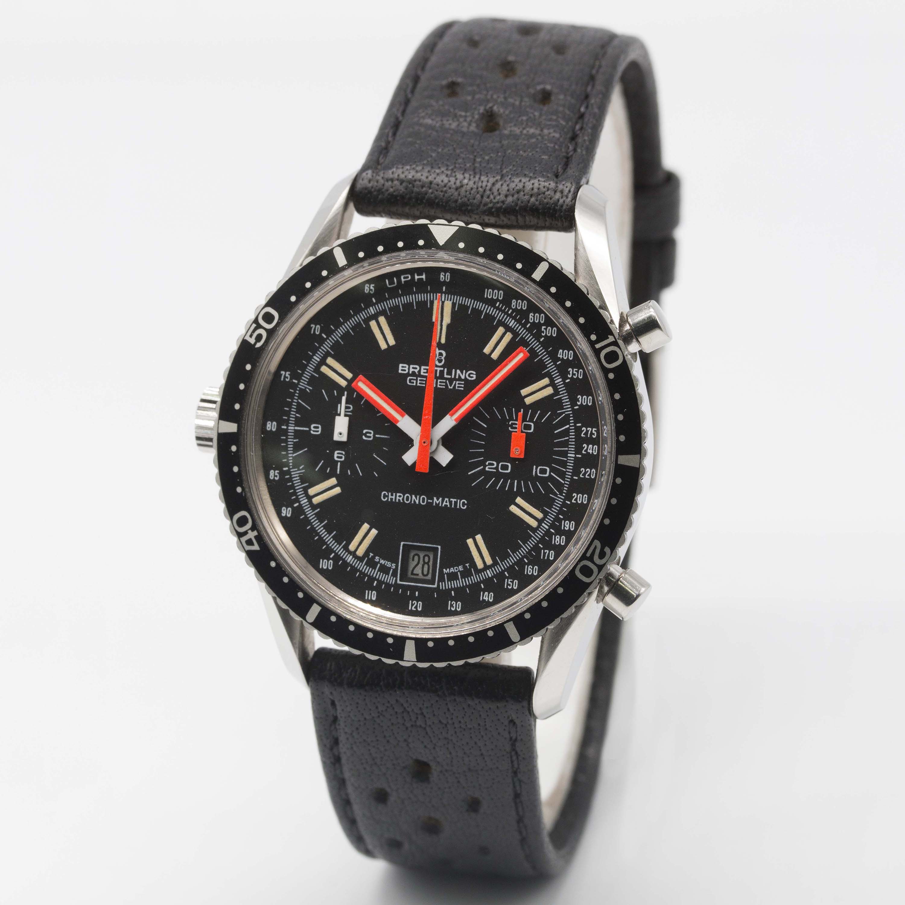 A RARE GENTLEMAN'S STAINLESS STEEL BREITLING CHRONO-MATIC CHRONOGRAPH WRIST WATCH CIRCA 1977, REF. - Image 5 of 12