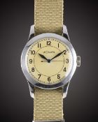 A GENTLEMAN'S BRITISH MILITARY LECOULTRE RAF PILOTS WRIST WATCH CIRCA 1940, WITH ORIGINAL DIAL