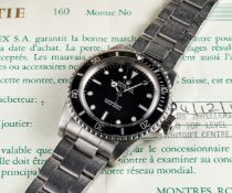 A RARE GENTLEMAN'S STAINLESS STEEL ROLEX OYSTER PERPETUAL SUBMARINER BRACELET WATCH CIRCA 1988, REF.