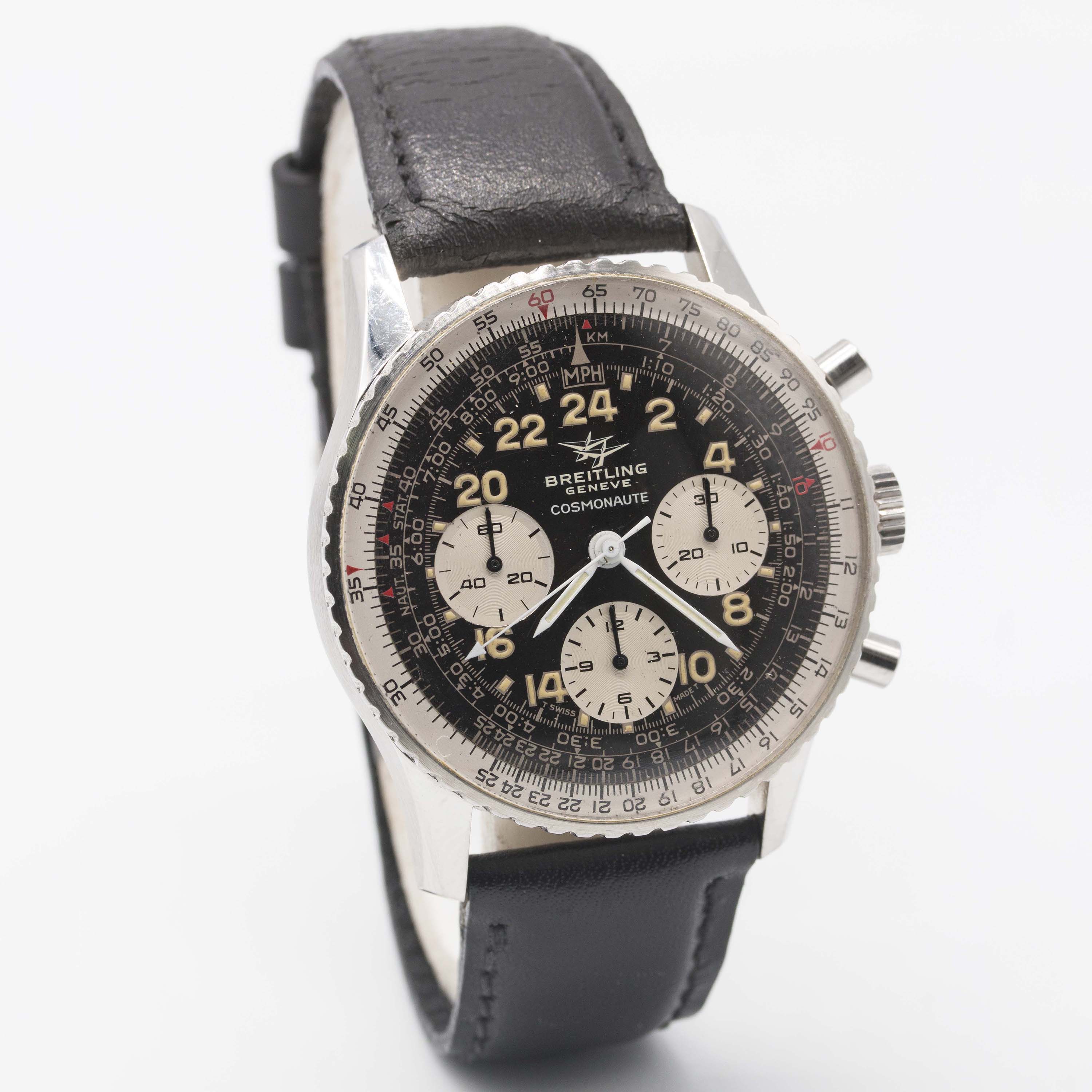 A RARE GENTLEMAN'S STAINLESS STEEL BREITLING COSMONAUTE CHRONOGRAPH WRIST WATCH CIRCA 1971, REF. - Image 5 of 11