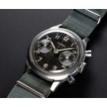 A RARE GENTLEMAN'S LARGE SIZE STAINLESS STEEL CONSUL ANTIMAGNETIC WATERPROOF CHRONOGRAPH WRIST WATCH