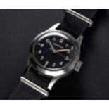 A RARE GENTLEMAN'S STAINLESS STEEL BRITISH MILITARY JAEGER LECOULTRE MARK 11 RAF PILOTS WRIST