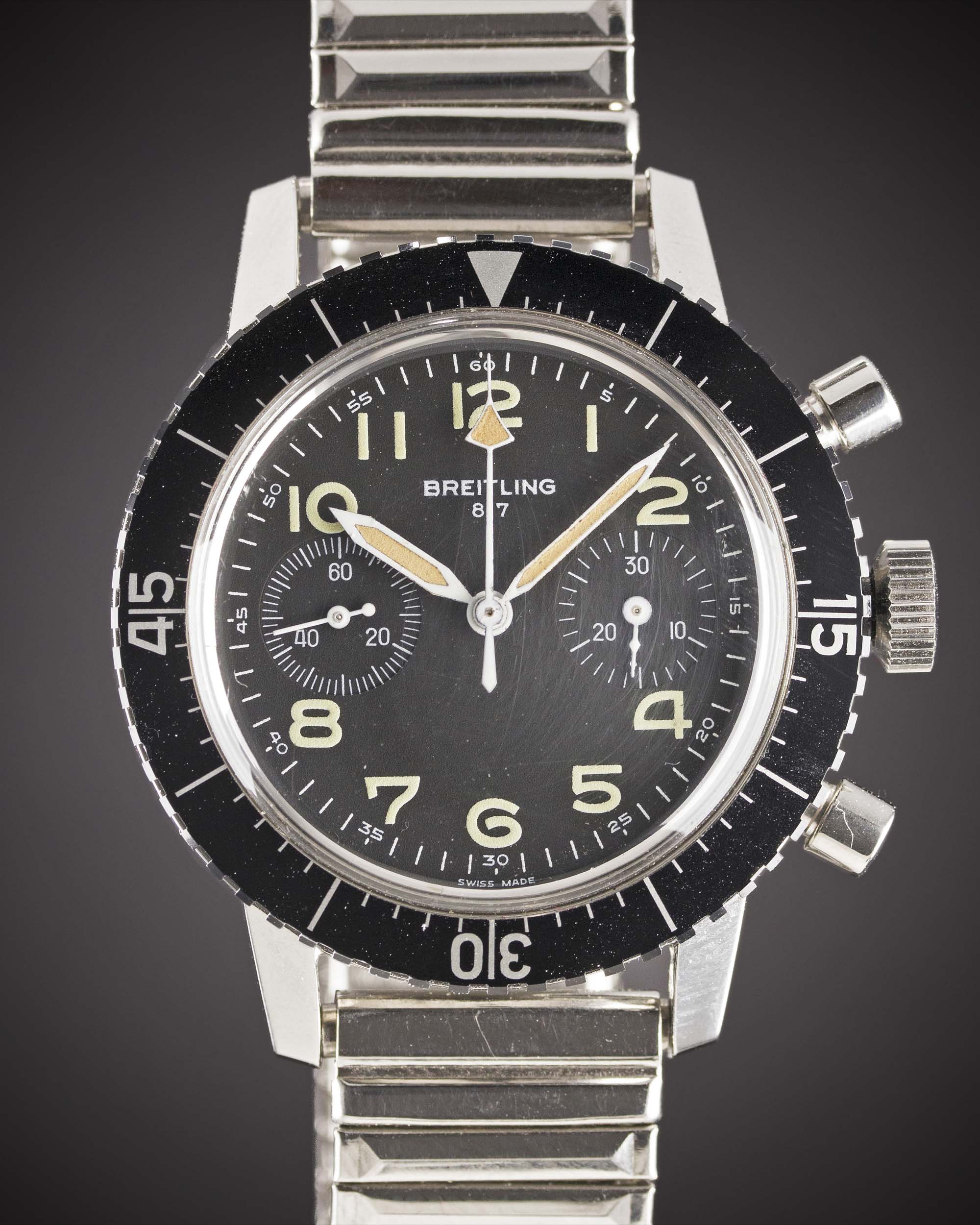A VERY RARE GENTLEMAN'S STAINLESS STEEL ITALIAN MILITARY "ESERCITO ITALIANO" BREITLING 817 PILOTS - Image 4 of 4