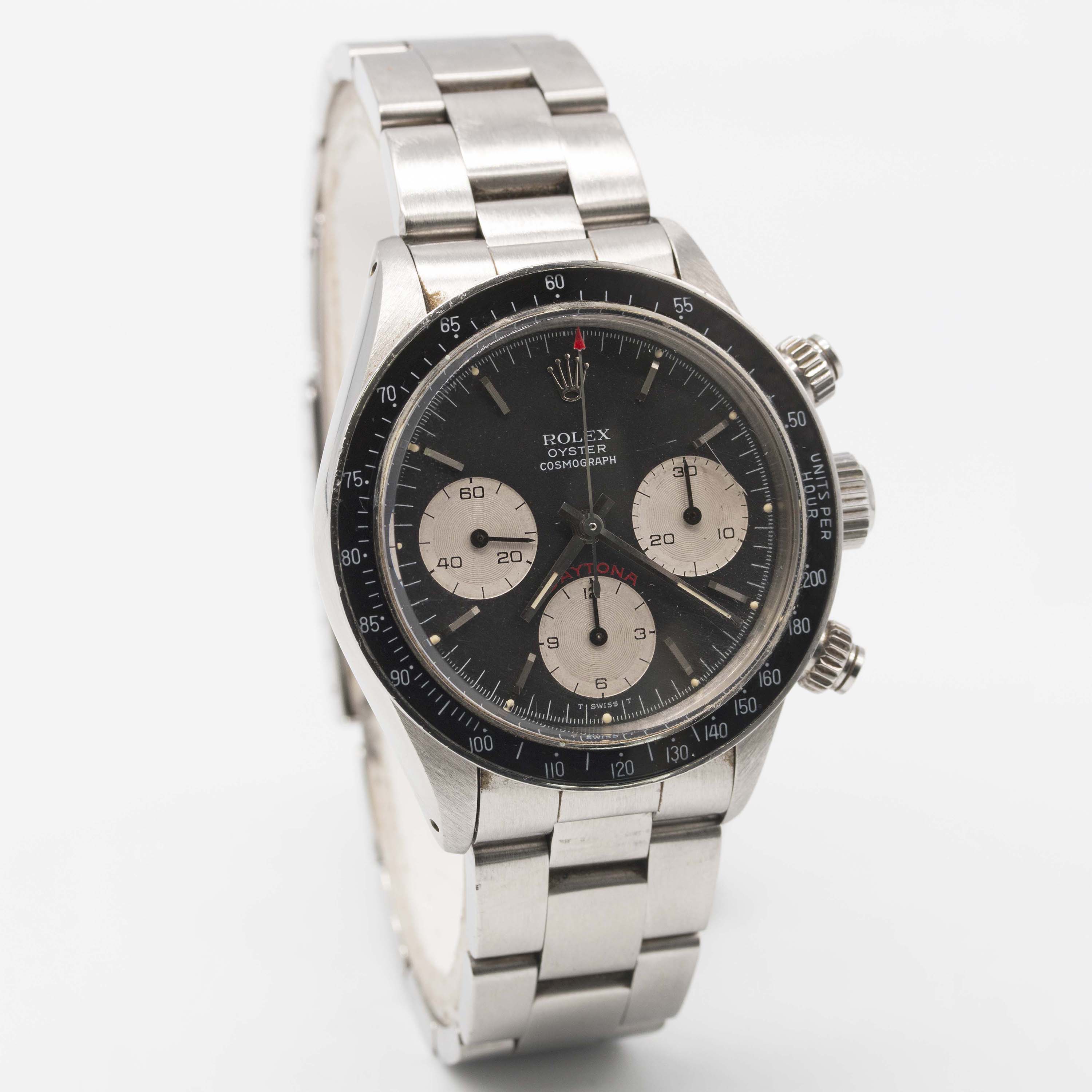 A VERY RARE GENTLEMAN'S STAINLESS STEEL ROLEX OYSTER COSMOGRAPH DAYTONA BRACELET WATCH CIRCA 1979, - Image 6 of 12