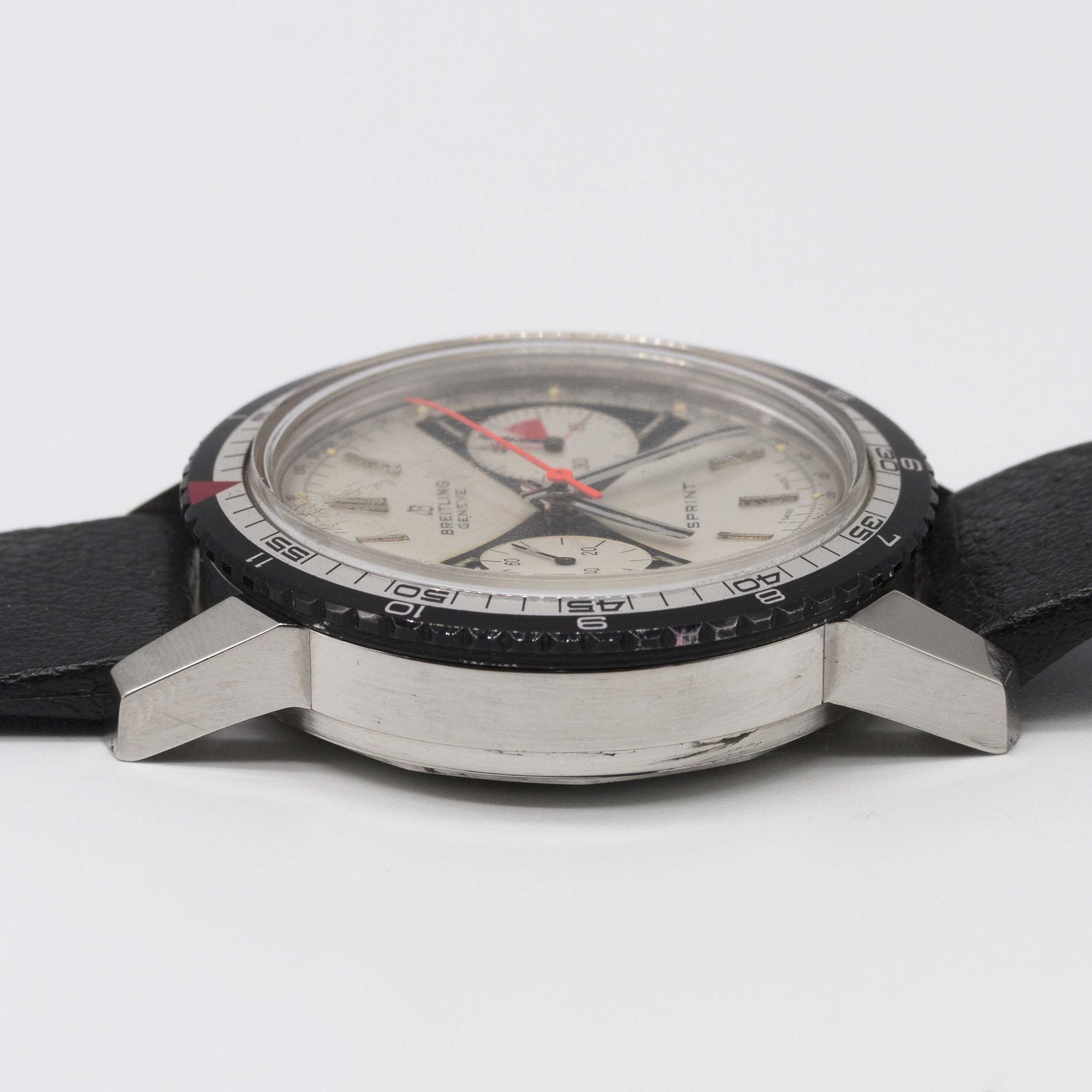 A GENTLEMAN'S STAINLESS STEEL BREITLING SPRINT CHRONOGRAPH WRIST WATCH CIRCA 1969, REF. 2010 WITH " - Image 8 of 8