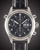 A GENTLEMAN'S STAINLESS STEEL IWC DER DOPPELCHRONOGRAPH SPLIT SECONDS AUTOMATIC CHRONOGRAPH WRIST