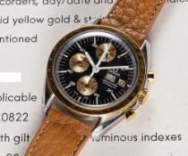 A VERY RARE GENTLEMAN'S STEEL & GOLD OMEGA SPEEDMASTER PROFESSIONAL "HOLY GRAIL" AUTOMATIC