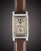 A RARE GENTLEMAN'S STAINLESS STEEL ROLEX PRINCE WRIST WATCH CIRCA 1940, REF. 3937 WITH "SCROLL" LUGS