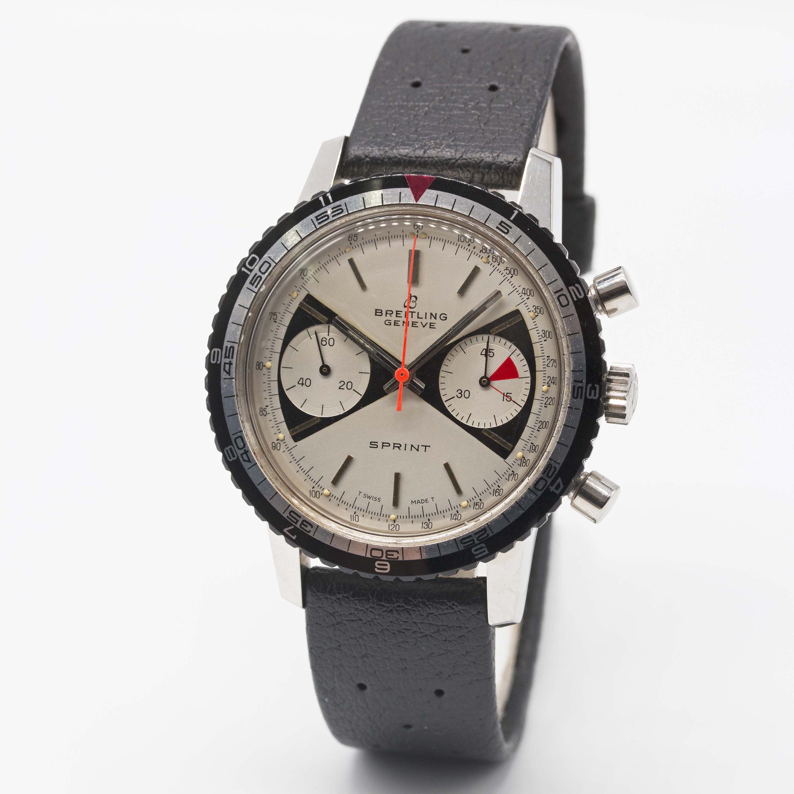 A GENTLEMAN'S STAINLESS STEEL BREITLING SPRINT CHRONOGRAPH WRIST WATCH CIRCA 1969, REF. 2010 WITH " - Image 4 of 8