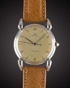 A GENTLEMAN'S STAINLESS STEEL ROLEX PRECISION WRIST WATCH CIRCA 1946, REF. 4417 WITH "CLAW" LUGS