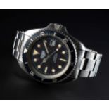 A RARE GENTLEMAN'S STAINLESS STEEL HEUER 200 METRES PROFESSIONEL AUTOMATIC DIVERS BRACELET WATCH