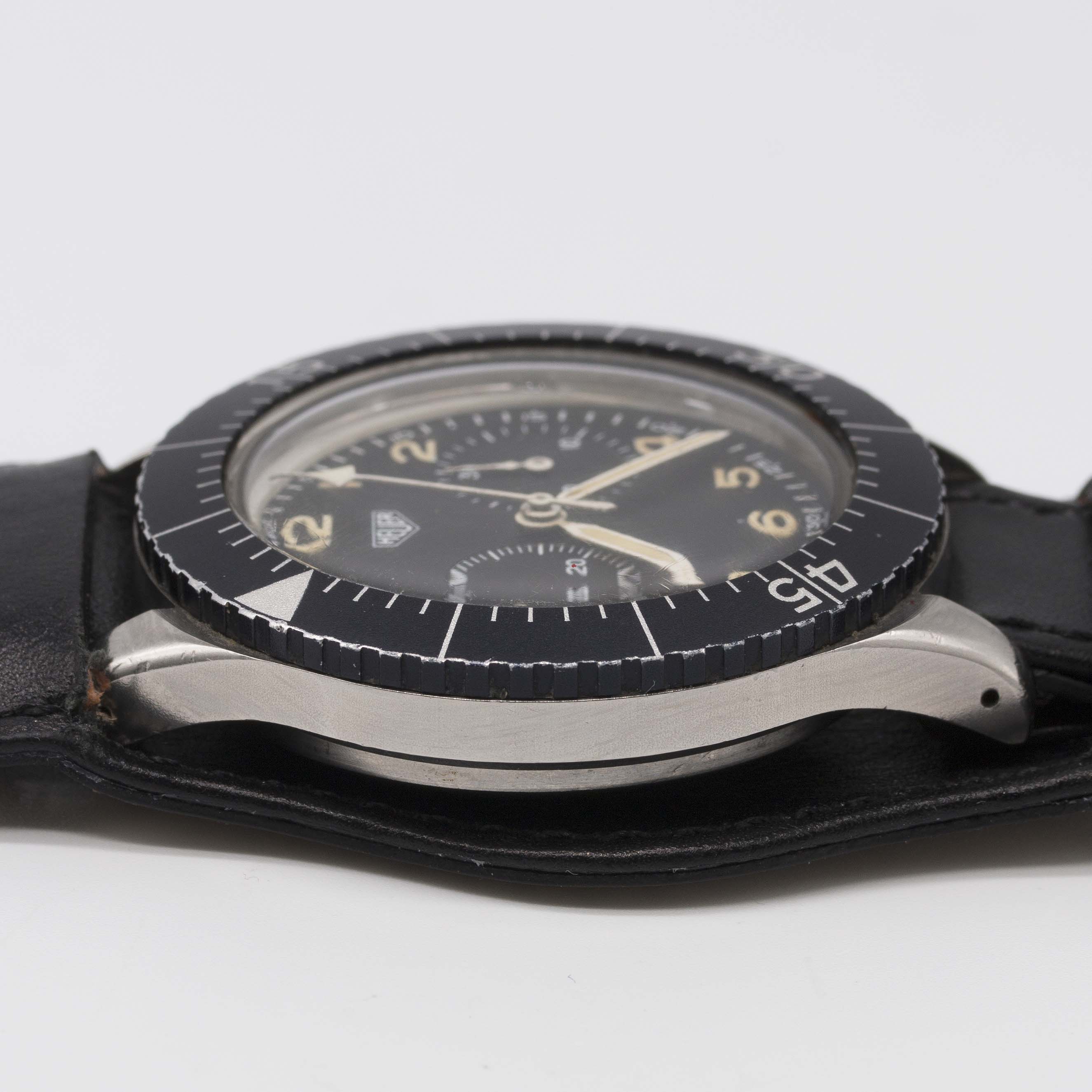 A GENTLEMAN'S STAINLESS STEEL UNISSUED HEUER "BUND" FLYBACK CHRONOGRAPH WRIST WATCH CIRCA 1970, REF. - Image 3 of 3