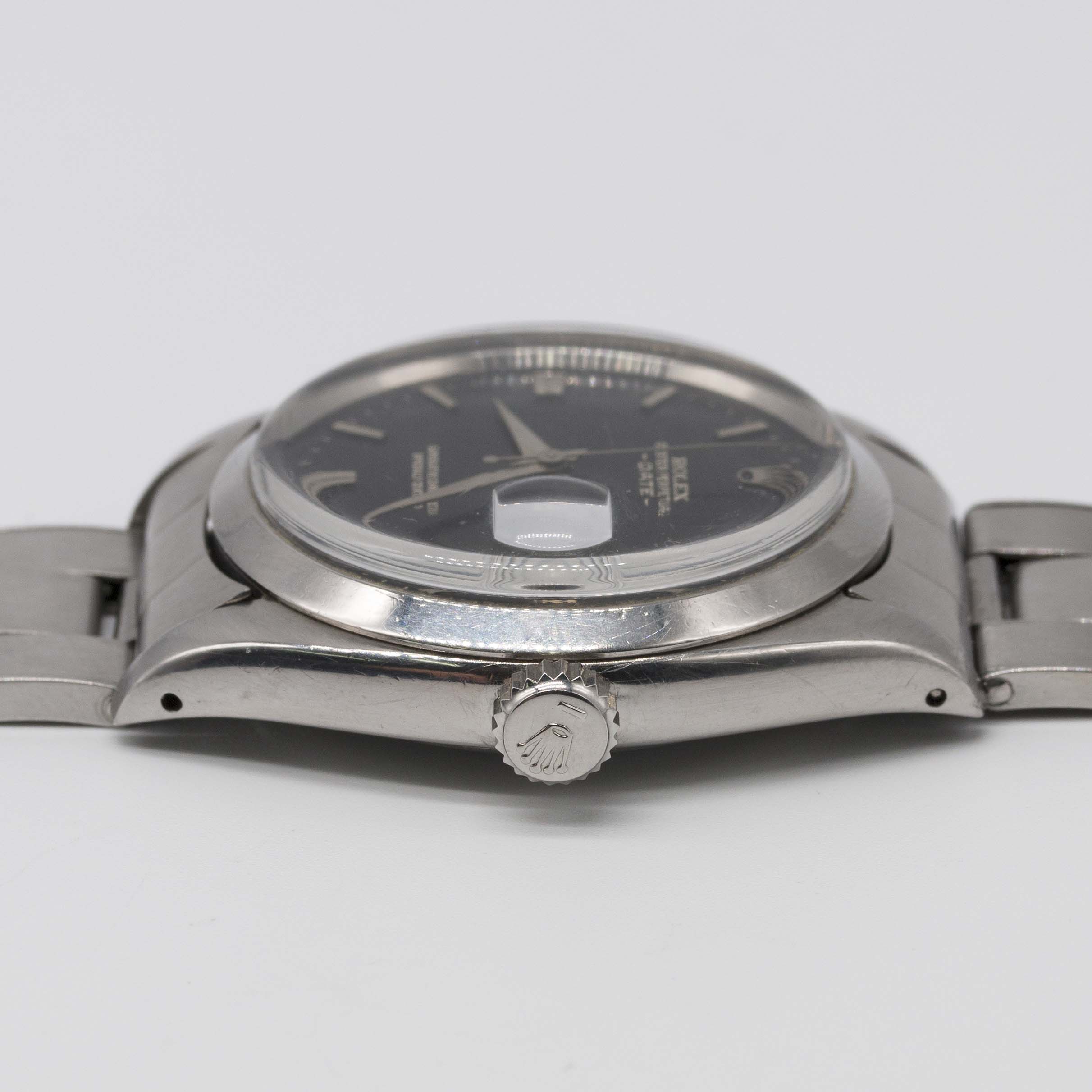 A GENTLEMAN'S STAINLESS STEEL ROLEX OYSTER PERPETUAL DATE BRACELET WATCH CIRCA 1961, REF. 1500 GLOSS - Image 10 of 12
