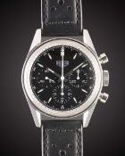 A GENTLEMAN'S STAINLESS STEEL HEUER CLASSIC CARRERA CHRONOGRAPH WRIST WATCH DATED 2002, REF.