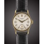 A GENTLEMAN'S 18K SOLID GOLD PATEK PHILIPPE CALATRAVA WRIST WATCH CIRCA 1940s, REF. 96 Movement: