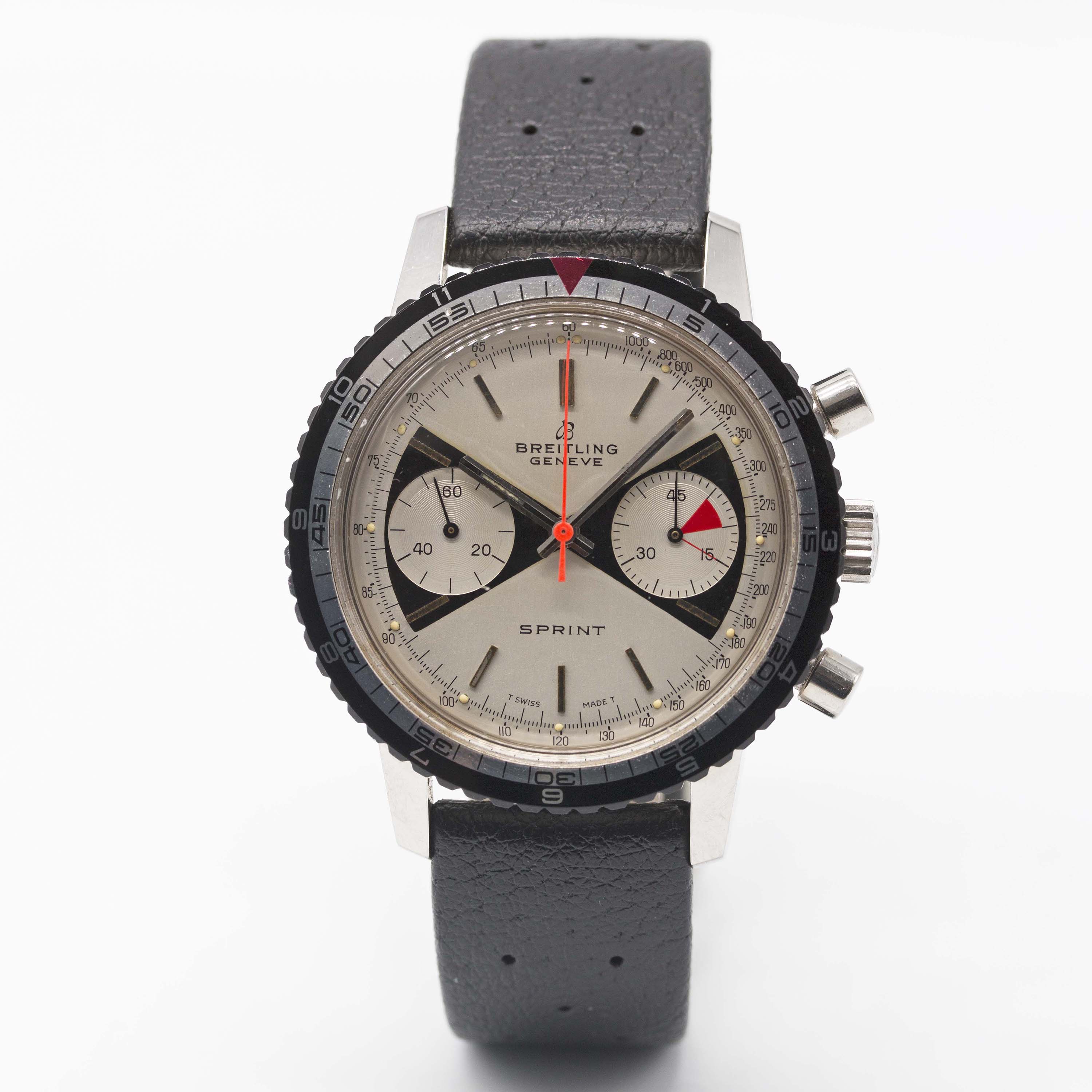 A GENTLEMAN'S STAINLESS STEEL BREITLING SPRINT CHRONOGRAPH WRIST WATCH CIRCA 1969, REF. 2010 WITH " - Image 2 of 8